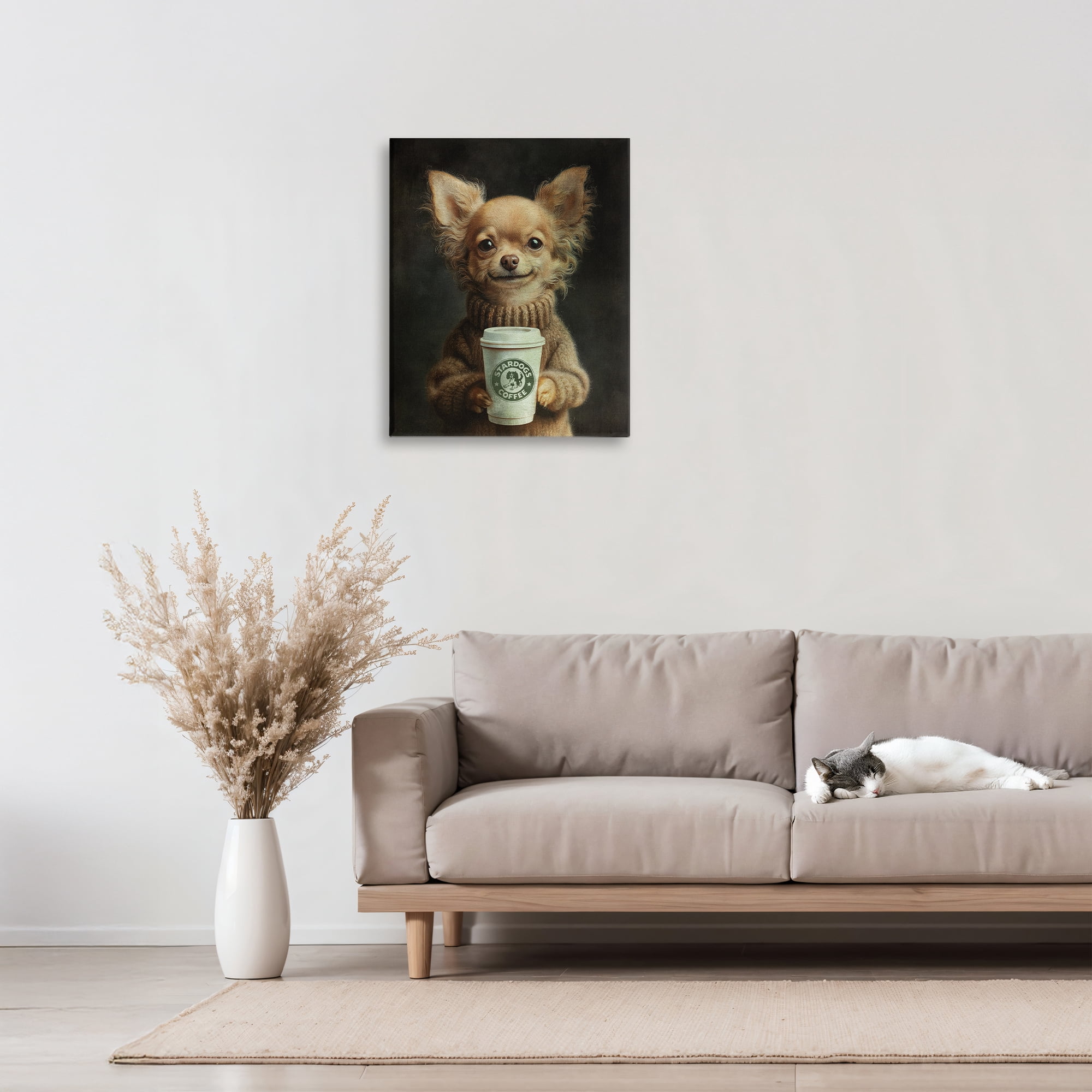 Stupell Industries Espresso Pup in Cozy Sweater Canvas Wall Art, design by Svetlana Aleynikova
