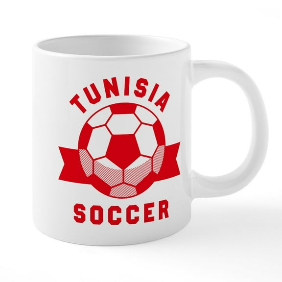 CafePress - Tunisia Soccer Mugs - 20 Oz White Ceramic Mega Mug