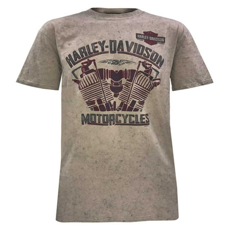 Heat Fab Tee - Harley-Davidson Men's Heat of Fusion Short Sleeve Tee, Dark Sand Wash 5J0M-HF5T, Harley Davidson