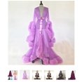 thumbnail image 5 of Mode Femmes Lingerie en Dentelle Robe Kimono Transparente à Manches Longues Robe de Nuit Robe en Maille Fourrure Babydoll Vêtements de Nuit Peignoirs, 5 of 5