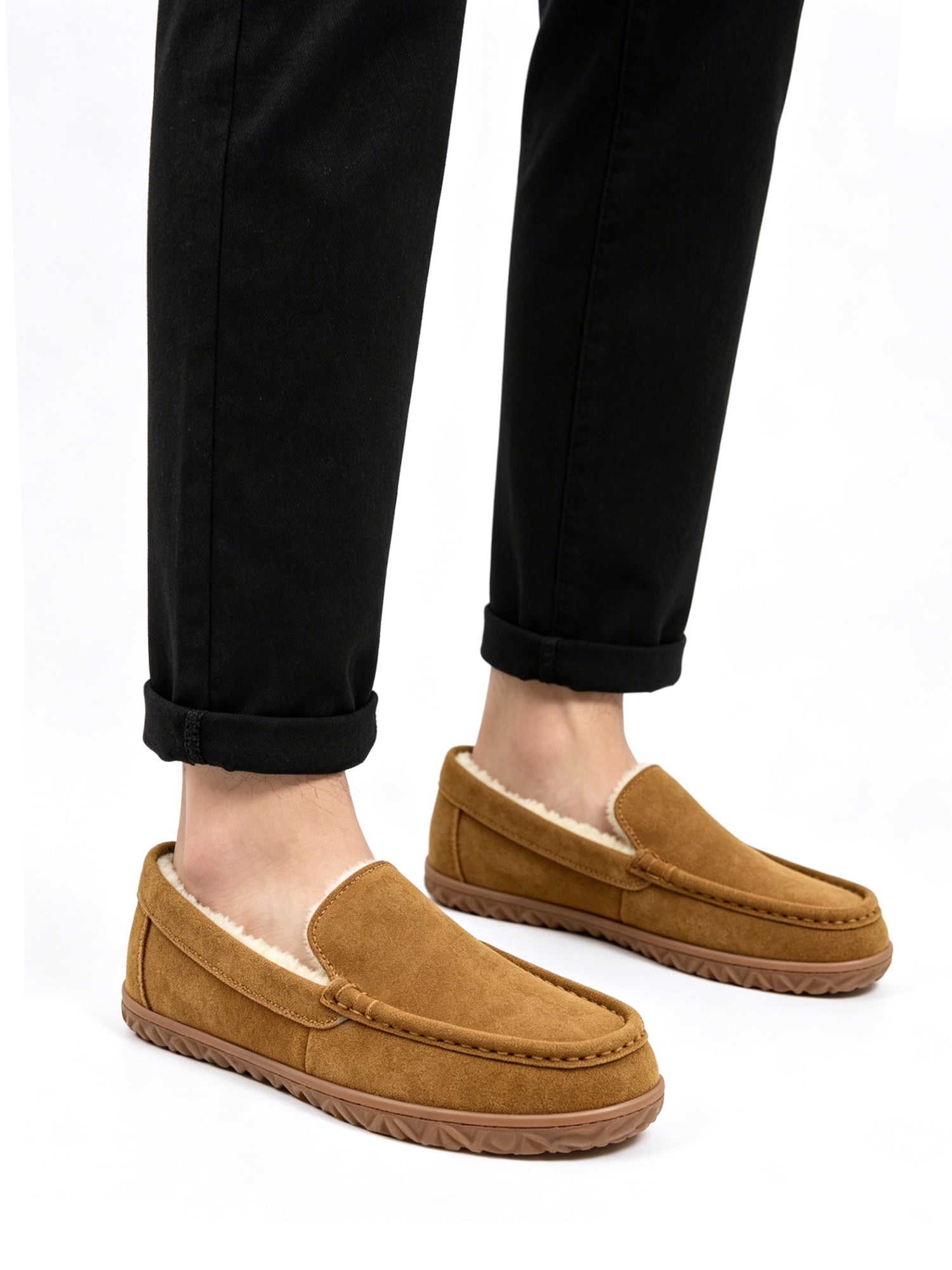 George Men`s Hillcrest Suede Moccasin Slippers