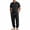 Black, variant on hotojiny Mens Summer 2 Piece Set Button Collared Short Sleeve Golf Shirt Cinch Bottoms Cargo Pants Walking Casual Outfits(White,X-Large)