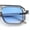 Grey - Blue, variant on Vintage Vibe Octagonal Geometric Beveled Frame Racer Plastic Sunglasses All Black