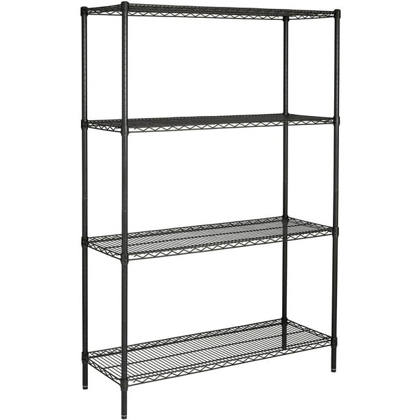 Hyper Tough 48"W x 18"D x 72"H 4Shelf Shelving Unit, Black Walmart