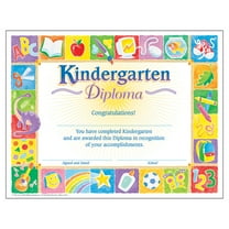 TREND Multicolor Kindergarten Classic Diploma Certificate, 8.5" x 11", 30 Count