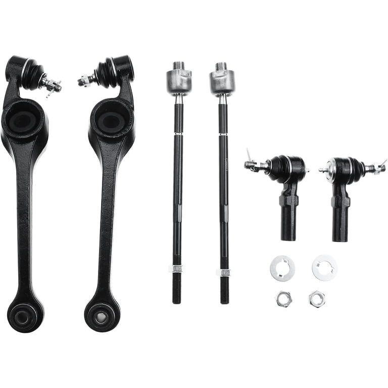6-Piece Front Control Arm & Tie Rod End Kit – Fits Saturn SL1/SL2/SC1/SC2/SW2 1991-2002 – Greasable, OE Spec