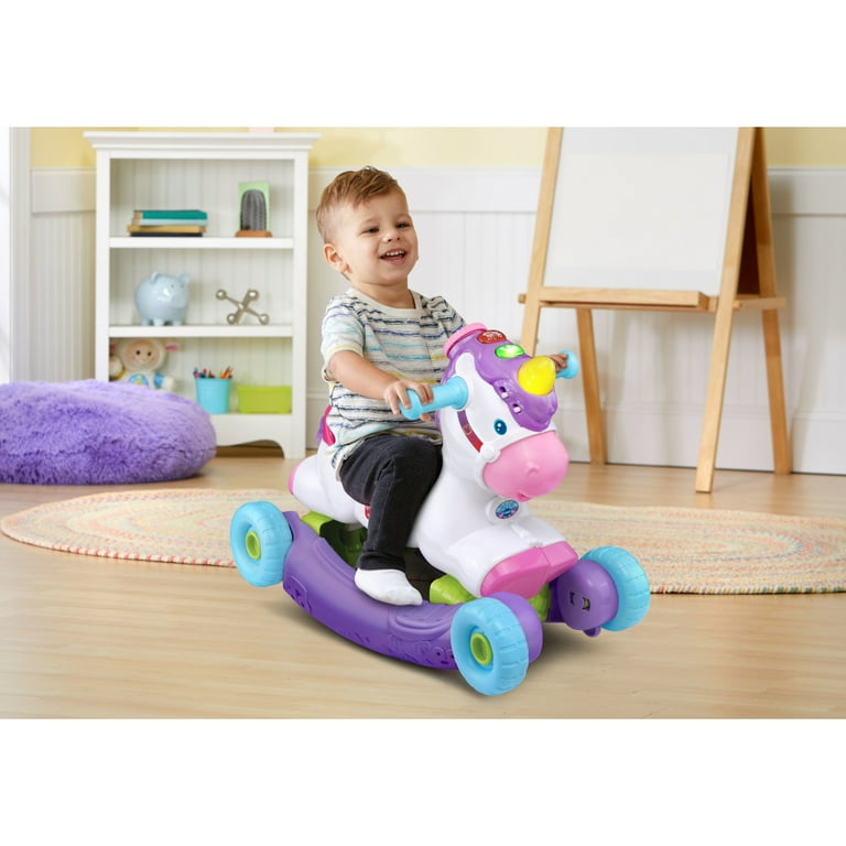 VTech Grow Ride Unicorn for Infants Toddlers, Rocker to Rider
