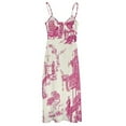 thumbnail image 6 of Toile de Jouy Pink Chinoiserie Tea House Pagoda Sleeveless Dress Womens dresses summer dress womens evening dress women, 6 of 6