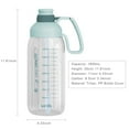 thumbnail image 4 of Botella de agua deportiva de 1.8L con asa resistente y diseño moderno, ideal para viajes, gimnasio y actividades al aire libre. Incluye pajilla y marcadores de capacidad. Fabricada en Tritan y PP,, 4 of 7