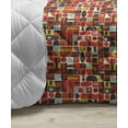thumbnail image 3 of Leaves Down Alternative Comforter, Jumble Design of Leaves Floral Composition Woodland Peachy Tones Print, Microfiber Quilt for All Season, 5 Sizes, Dark Salmon and Paprika, by Ambesonne, 3 of 3