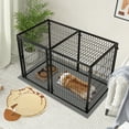 thumbnail image 7 of Wdmiya Large Dog Crate, 57 Inch Metal Kennel for Medium and Small Dogs, Safe Indoor & Outdoor XL Big Puppy Bottomless Cage with Comfort Mat, Pet Playpen Yard, Dog Fence Playpen, Black, 7 of 7