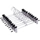 thumbnail image 1 of Juego De 10 Perchas De Metal Perchas Para Pantalones | 28,5 cm de ancho | Clip de goma | Abrazadera metálica | Percha antideslizante para faldas | Camilla para pantalones con gancho giratorio de 360, 1 of 6