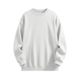 thumbnail image 7 of Sweatshirts For Men Plus Size Long Sleeve Crew Neck Solid Color Shirts Men's Winter Fleece Lined Casual Loose Outdoor Hoodless Sweatshirt, 7 of 7