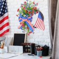 thumbnail image 3 of Patriotic Swag 4th of July Wreaths for Front Door, Independence Memorial Day Garland Wreath for Home Wall Decor American Flag Wreaths Holiday Decor Supplies Summer Hanging Porch, 3 of 7