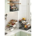 thumbnail image 3 of bedienty Three-Tier Spice Rack Wrought Durable And Sturdy, Stylish And Cabinet black Adjustable guide rai, 3 of 6