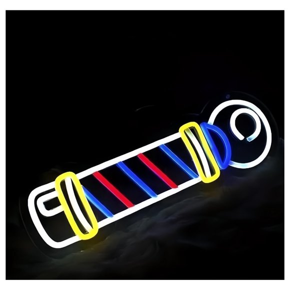 Barber Pole Neon Sign For Wall Bedroom Decoration Party Outdoor House Shop 42x21cm