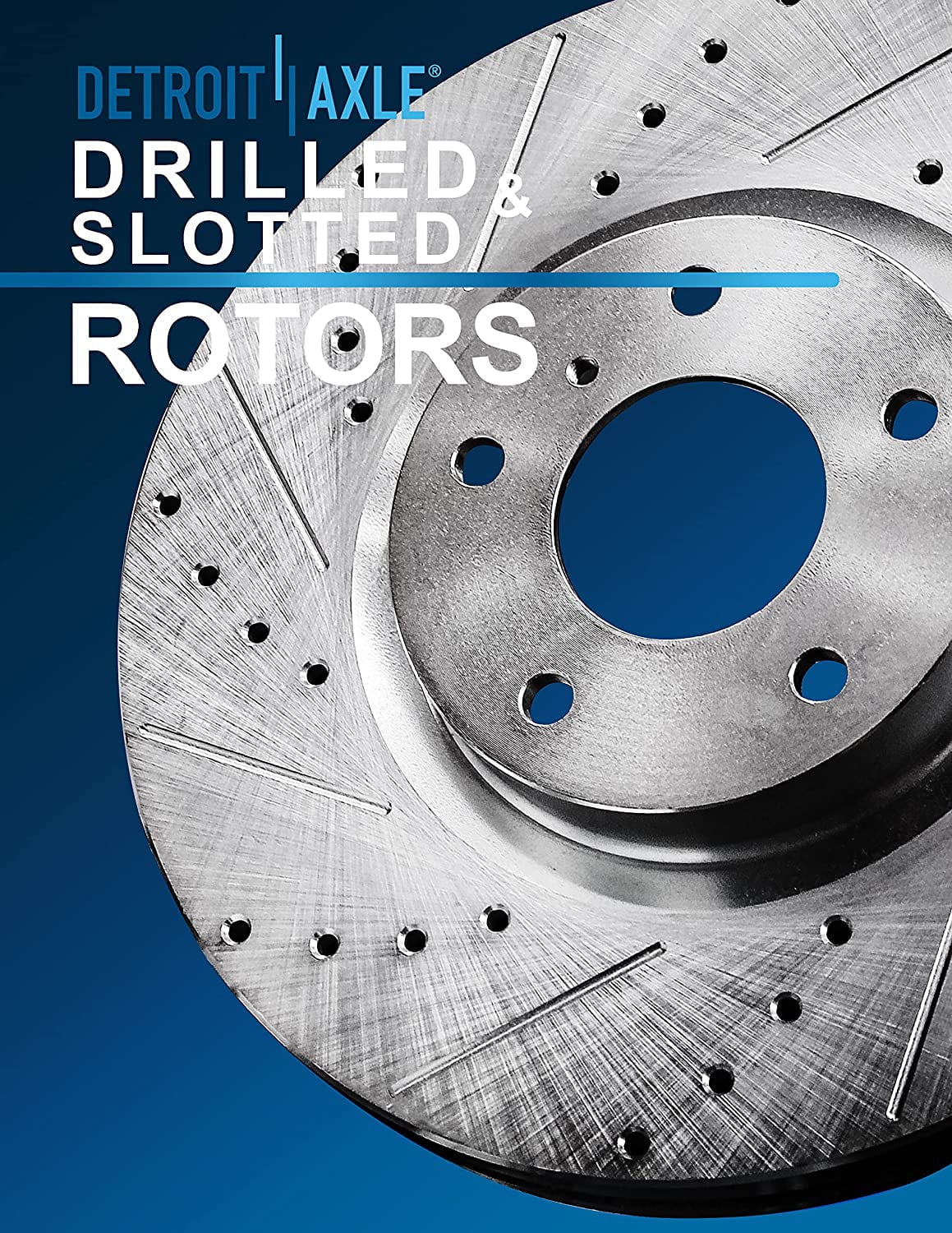 Detroit Axle - 13" (330mm) Front Drilled Brake Rotors Replacement for Mercedes-Benz ML320 ML350 ML450 ML500 R320 R350 R500