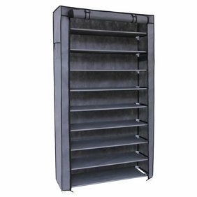 Storage Solutions Stackable Extra Wide 10 Tier Plastic Shoe Rack Closet Organizer 50 Pair Capacity Walmart Com Walmart Com