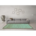 thumbnail image 3 of Ahgly Company Indoor Rectangle Checkered Light Blue Modern Area Rugs, 2' x 3', 3 of 4