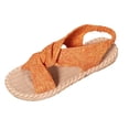 thumbnail image 4 of WAYUTE Women's Sandals Slip On Beach Soft Sole Sandals Lightweight Flat Open Toe Elastic Strap Walking Shoes Trendy Casual Summer, 4 of 7