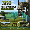 thumbnail image 3 of Conico 4G LTE Cellular Trail Camera Solar Powered, No WiFi Game Camera, 4MP PTZ 360° Deer Camera with Night Vision, Wireless Wildlife Camera for Hunting Farm Land, 3 of 13