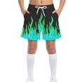 thumbnail image 2 of CYRBOKO Toddler Boys Beach Shorts, Summer Holiday Quick-dry Elastic Waist Drawstring Swim Trunks Mint Green Size 4-5 T, 2 of 8