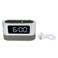 thumbnail image 1 of Portalápices Reloj despertador Diseño de portalápices Memoria de tiempo Hora Fecha Pantalla de temperatura Reloj LED para oficina Dormitorio Blanco, 1 of 14