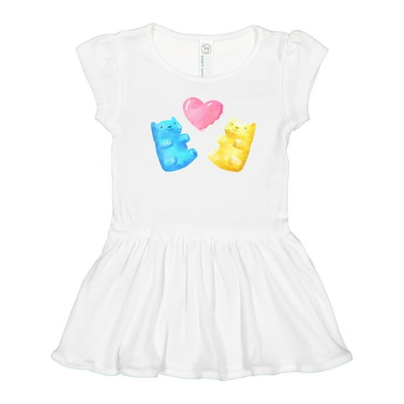 Inktastic Cute Gummy Bears and Heart Girls Toddler Dress