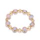 thumbnail image 1 of Nvzi Pulseras de acero inoxidable Pulsera de cristal degradado Pulsera de esmalte de colores Pulsera de hilo - Rosa Morado, 1 of 4