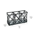 thumbnail image 6 of Home Details 3 Compartment Mirror Bottom Cosmetic Brush Pencil Holder, Steel, Matte Black, 6 of 6