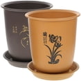 thumbnail image 1 of JUNWELL Pot Pots Planter Succulent Flower Container Orchid Large Cactusbonsai Ceramic Holes Display Stand Saucers Indoor Nursery, 1 of 6