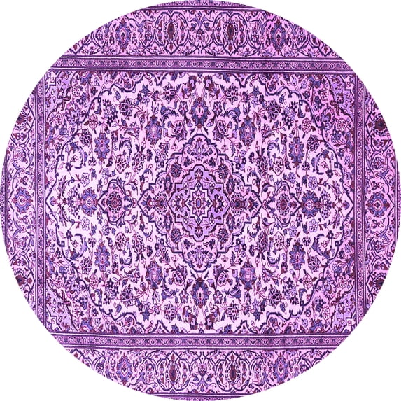 Ahgly Company Indoor Round Persian Purple Traditional Area Rugs, 4' Round