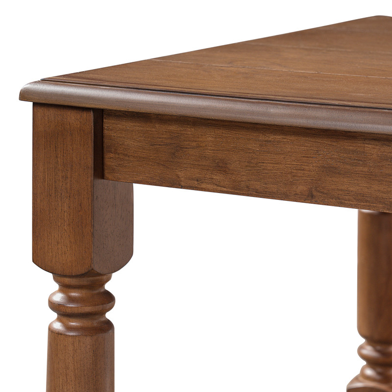 Vintage Rectangular Center Coffee Table with Sculptural Spindle Solid Wood Legs, 2-Tier Traditional Wooden Cocktail End Table