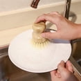 thumbnail image 5 of Bamboo Dish Brush 2Pcs Mini Scrub Pot Brushes Scrubber for Cast Iron Skillet, Kitchen Sink, Bathroom, 5 of 5