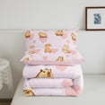 thumbnail image 6 of Erosebridal Capybara Comforter Set,Cartoon Animal Bedding Set,Pink Love Heart Reversible Duvet Insert,Cute Capybara Quilt with 2 Pillowcases for Bedroom,Full, 6 of 6