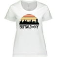 thumbnail image 3 of Inktastic Buffalo New York Skyline Retro Women's Plus Size T-Shirt, 3 of 5