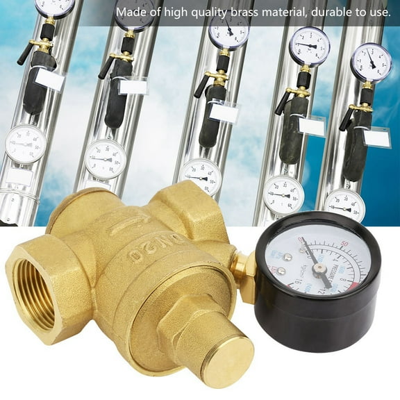DN20 Adjustable Brass Water Pressure Regulator with Gauge Meter