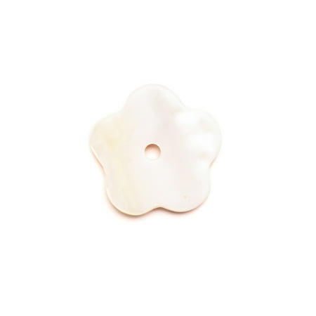 Pkg Blossoms - Plum Blossom Trochus Shell Charms 23x2mm Sold per pkg of 30pcs