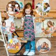 thumbnail image 6 of Football Pattern Kids Aprons for Girls and Boys,Adjustable Neck Strap Toddler Aprons for Kids Cooking Baking, 6 of 7