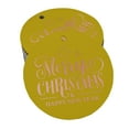 thumbnail image 1 of Inkdotpot Merry Christmas & Happy New Year Text Bottle Tag Real Rose Gold Foil Favor Hang Tags Pack Of 50, 1 of 7