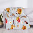 thumbnail image 4 of Throw Blanket for Couch, Hot Dog Coke Hamburger Pizza Super Soft Fuzzy Comfy Warm Throw Blanket, Cuteness Lightweight Cozy Plush Flannel Blanket & Throws for Sofa and Bed All Season, 4 of 4