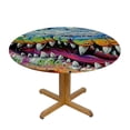 thumbnail image 3 of Orinice Alligator Teeth Round Table Cover Stain Resistant Washable Indoor Outdoor Tablecloth Kitchen Dining Wedding Parties Full Width Single-Sided Printing 100% Polyester Fiber 38-42, 3 of 8