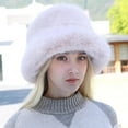 thumbnail image 2 of GHSOHS Hat Beanie Cowboy Hat Silk Bonnet Beanies Fashion Berets Women Fashion Solid Hat Windproof Warm Dome Hat Casual Plush In Winter Bucket Hats Baseball Cap Beige Newsboy Caps Womens Ball Cap, 2 of 4