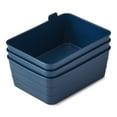 thumbnail image 4 of (4 pack) Mainstays Plastic Set of 3 Flexible Drawer Storage Organizers, 7" x 5.2" x 2.9", Blue, Designed to Help with Kitchen Organization and Accessibility, 4 of 12
