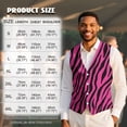 thumbnail image 7 of Yuyamidu Pink Zebra Stripe Men's Slim Fit Suit Vest Waistcoat with 3 Pockets for Business Formal Wedding Prom and Casual Tuxedo Wear Size S, 7 of 7