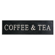 Synora Coffee & Tea Sign Rustic Country Metal Hanging Wall Art Sign for Kitchen Home Decor - 35.8" x 9.8" x 0.4"