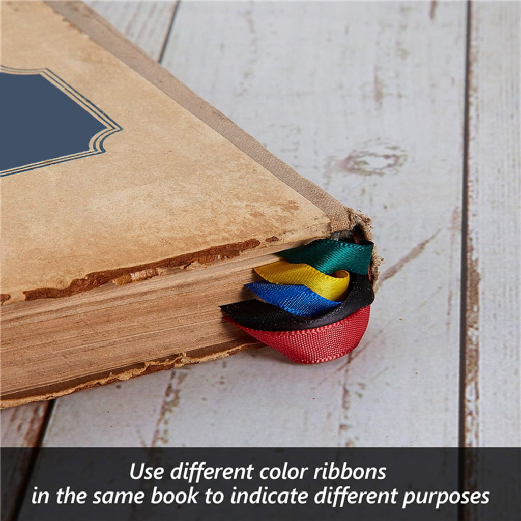 4pcs Ribbon Bookmarks Leatherette Bookmark With 5 Colorful Ribbons Book  Markers For Books Novel Bible Reading Office Accessories