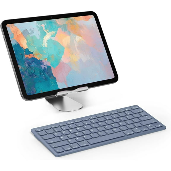 RREGER-Bluetooth Keyboard Compatible with iPad A16 11th 10th Generation, iPad 10.2 (9th/8th/7th), iPad Pro 13/12.9/11 inch, iPad Air/Mini and More iOS Devices, Blue