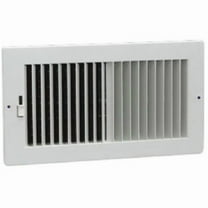 382W10X4 White 2 Way Sidewall Register, 10 x 4 in