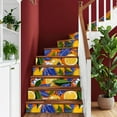 thumbnail image 6 of Peel and Stick Wallpaper Contact Paper Bright Lemon Peel Blue White Yellow Citrus Leaf Floral Orange Slices Self Adhesive and Removable 23.6in x 118in, 6 of 8